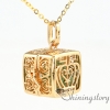 gold heart locket women's locket necklace kids locket necklace essential oil charms design A