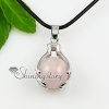 hand ball agate amethys jade rose quartz glass opal semi precious stone necklaces pendants design D