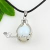 hand ball agate amethys jade rose quartz glass opal semi precious stone necklaces pendants design E