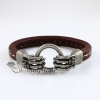 hand skull round snap wrap bracelets genuine leather design A
