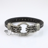 hand skull round snap wrap bracelets genuine leather design B