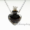 heart essential oil necklace diffuser jewelry aromatherapy pendants essential oil necklaces small glass vials wholesale design E