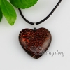 heart fancy color dichroic foil glass necklaces with pendants jewelry design A