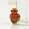 heart glitter murano glass luminous handmade murano glass perfume bottle for necklace small urn for necklace pendant for ashes design B