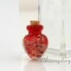 heart glitter murano glass luminous handmade murano glass perfume bottle for necklace small urn for necklace pendant for ashes design G