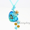heart lampwork glass perfume bottle essential oil necklace wholesale essential oil necklace diffuser aroma necklace wish bottle necklace design F