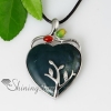 heart love valentine's day semi precious stone rose quartz agate necklaces pendants design C