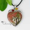 heart love valentine's day semi precious stone rose quartz agate necklaces pendants design D
