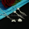 heart pendants toggle necklaces and dangle earrings jewelry sets silver