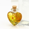 heart perfume bottle handmade murano glassglass vial pendantmemorial urn jewelrycremation ashes jewelry lampwork glass memorial urn jewelry design E