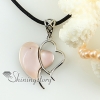 heart valentine's day love pink oyster sea shell mother of pearl rhinestone pendants for necklaces design A