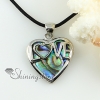 heart valentine's day love rainbow abalonesea shell mother of pearl rhinestone pendants for necklaces design A