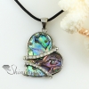 heart valentine's day love rainbow abalonesea shell mother of pearl rhinestone pendants for necklaces design D