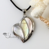 heart white yellow penguin pink seashell mother of pearl oyster sea shell necklaces pendants design B
