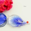 hedgehog lampwork murano glass necklaces pendants jewelry blue
