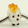 hedgehog murano glass beads for fit charms bracelets white