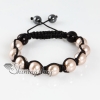 imitated pearls macrame armband bracelets jewelry design F