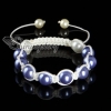 imitated pearls macrame bracelets white cord design D