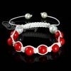 imitated pearls macrame bracelets white cord design E