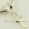 key silver plated european big hole charms fit for bracelets silver