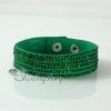 crystal rhinestone leatehr bracelets multi layer snap wrap slake bracelets design D