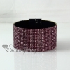 leather crystal rhinestone snap wrap slake bracelets fashion leather bracelet jewelry design B