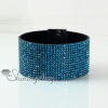 leather crystal rhinestone snap wrap slake bracelets fashion leather bracelet jewelry design C