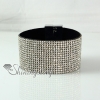 leather crystal rhinestone snap wrap slake bracelets fashion leather bracelet jewelry design D