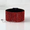 leather crystal rhinestone snap wrap slake bracelets fashion leather bracelet jewelry design E
