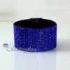 leather crystal rhinestone snap wrap slake bracelets fashion leather bracelet jewelry design F