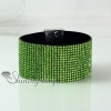 leather crystal rhinestone snap wrap slake bracelets fashion leather bracelet jewelry design H