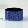 leather crystal rhinestone snap wrap slake bracelets fashion leather bracelet jewelry design I