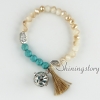 bracelets with tassels aromatherapy bracelet oil diffuser jewelry buddhist rosary yoga bead bracelets design F