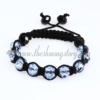 macrame disco crystal beads bracelets jewelry armband light blue