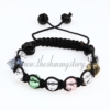 macrame disco crystal beads bracelets jewelry armband rainbow