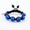 macrame foil murano glass ball bracelets jewelry armband blue