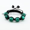macrame foil murano glass ball bracelets jewelry armband deep green