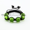macrame foil murano glass ball bracelets jewelry armband green