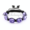 macrame foil swirled lampwork murano glass bracelets jewelry armband blue