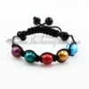 macrame lampwork murano glass beads bracelets jewelry armband rainbow