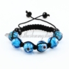 macrame lampwork murano glass with flower bracelets jewelry armband light blue