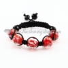 macrame lampwork murano glass with flower bracelets jewelry armband red