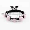 macrame lines lampwork murano glass bracelets jewelry armband pink
