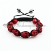 macrame skeleton beads bracelets jewelry armband light red