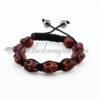 macrame skull beads bracelets jewelry armband red
