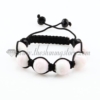 macrame swirled lampwork murano glass bracelets jewelry armband white