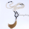 mala beads wholesale semi precious stone 108 mala bead necklace with tassel healing jewelry hamsa hand necklace design G