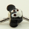 mouse animal lampwork glass beads for fit charms bracelets black