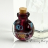 miniature glass bottles urn charms jewelry for cremation ashes locket design A
