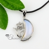 moon flower glass opal jade rose quartz turquoise amethys semi precious stone necklaces pendants design A